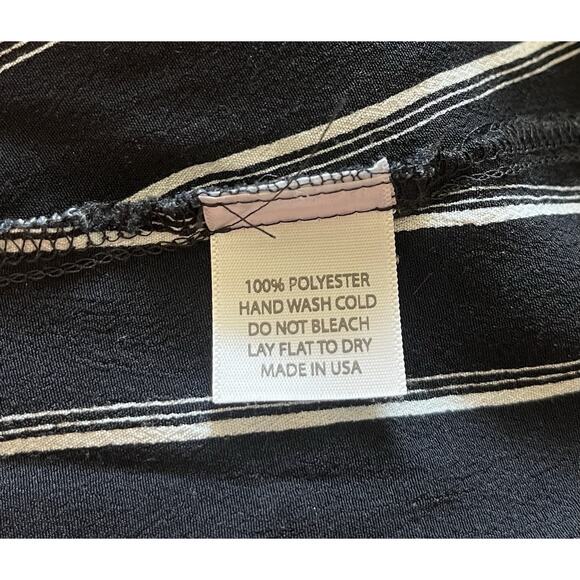 Saltwater Luxe Stripe Button Up Midi Shirt Dress Flutter Sleeve Size Medium - Picture 6 of 6